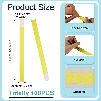 Luminous Paper Disposable Wristbands BJEW-TAC0075-001E-1