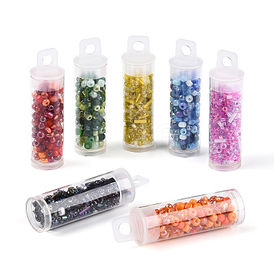 7 Bottles DIY Glass Seed Beads Sets DIY-N006-02E-1