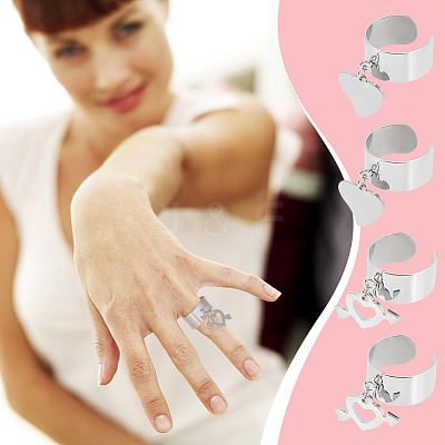 DIY Charm Cuff Ring Making Kit STAS-UN0051-39-1