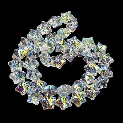 Electroplate Baking Paint Glass Beads Strands EGLA-K061-12A-AB01-1