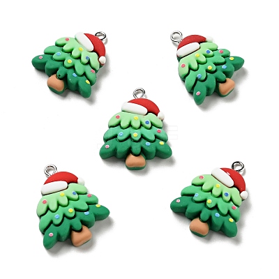 Christmas Opaque Resin Pendants RESI-G043-B03-1
