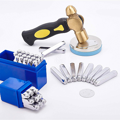 Iron Metal Stamps Set AJEW-BC0005-92-1