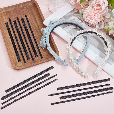 24Pcs 2 Styles Plastic Firm Headband Non-slip Strip DIY-CY0003-02-1