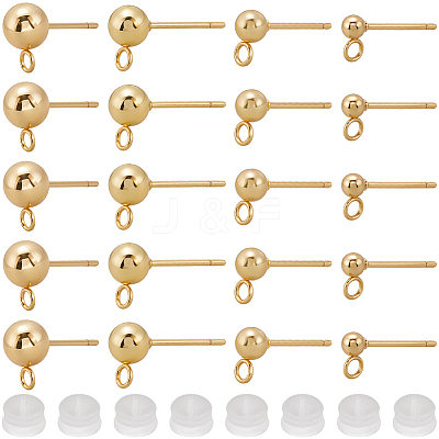 201 Stainless Steel Stud Earring Findings STAS-BBC0007-17-1