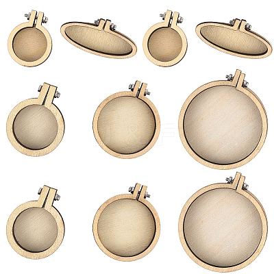 10Pcs 5 Styles Wood Embroidery Hoop DIY-CP0012-43B-1