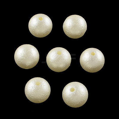 Matte Round ABS Plastic Imitation Pearl Beads X-SACR-R880-12mm-Z24-1