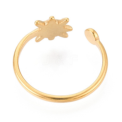Sun 304 Stainless Steel Cuff Ring Components X-STAS-T066-34G-1