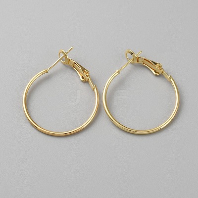 Brass Hoop Earring Findings FIND-WH0110-742A-G-1