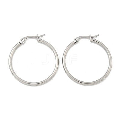 Tarnish Resistant 304 Stainless Steel Hoop Earrings EJEW-F105-09P-1