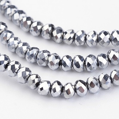 Electroplate Glass Bead Strands X-EGLA-G014-2mm-FP03-1