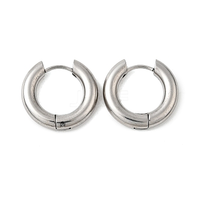 Tarnish Resistant 202 Stainless Steel Huggie Hoop Earrings EJEW-O087-08O-P-1
