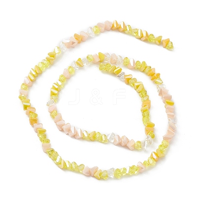 Gradient Color Electroplate Glass Bead Strands GLAA-E042-02D-1