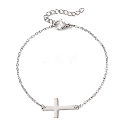 201 Stainless Steel Link Bracelets BJEW-JB13129-1