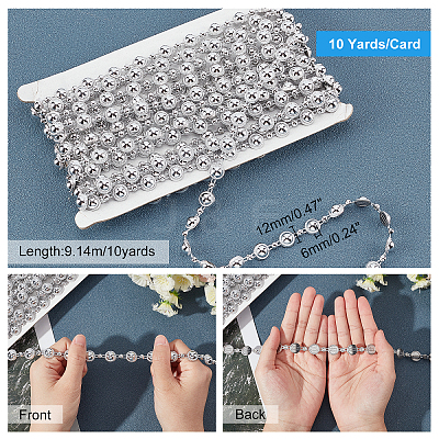 Acrylic Link Chains CHAC-WH0001-02-1