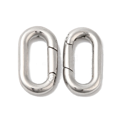 Non-Tarnish 304 Stainless Steel Spring Gate Ring X-STAS-Q215-54P-1