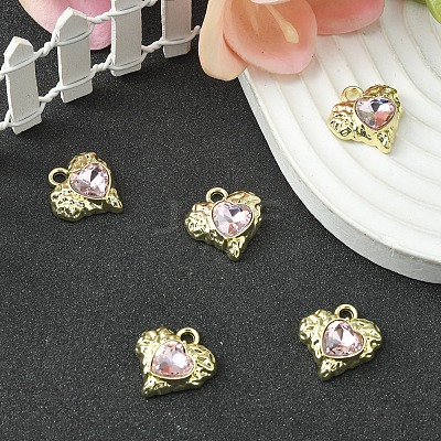 Rack Plating Alloy Glass Pendants FIND-YW0001-91A-1