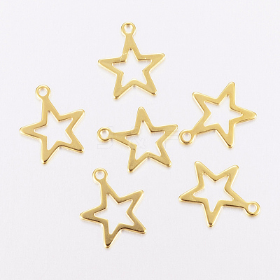 201 Stainless Steel Charms STAS-F162-13G-1