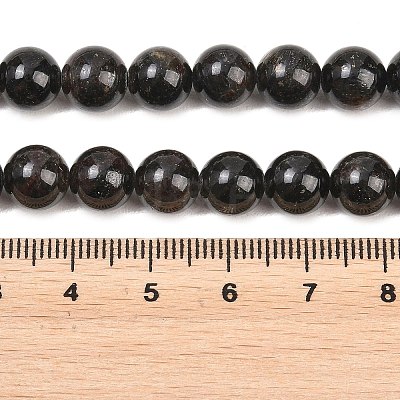 Natural Glaucophane Beads Strands G-F836-A01-8mm-1