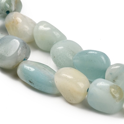 Natural Flower Amazonite Beads Strands G-P568-C18-01-1