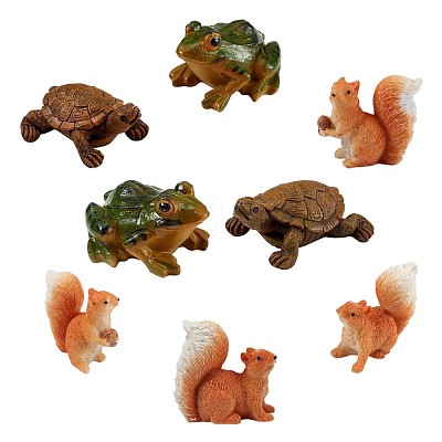 8Pcs Resin Animal Garden Statue JX165A-1