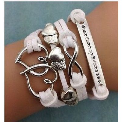 Suede & Imitation Leather Cord Knitted Multi-strand Bracelets WGD6FE3-10-1