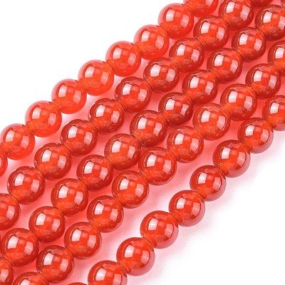 Natural Carnelian Beads Strands X-G-C076-6mm-2A-1