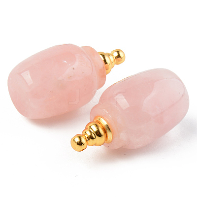 Natural Gemstone Openable Perfume Bottle Pendants X-G-R478-004A-1