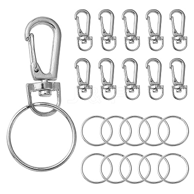 10Pcs Alloy Swivel Lobster Claw Clasps FIND-YW0004-31-1