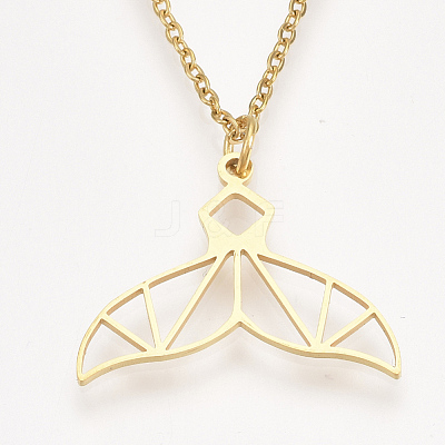 201 Stainless Steel Pendant Necklaces NJEW-T009-JN075-2-45-1