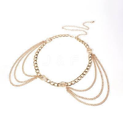 Alloy Coin Multi-Layered Tassel Waist Belly Chains for Women FS-WG6A682-01-1