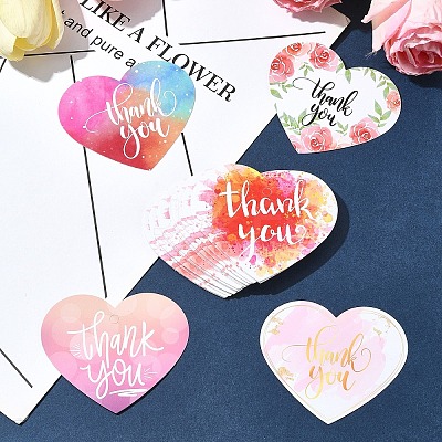 Coated Paper Thank You Greeting Card DIY-FS0007-76B-1