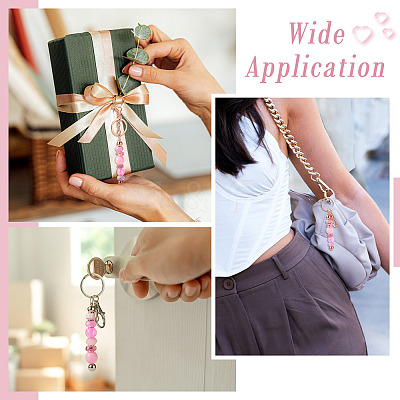 Valentine's Day DIY Beadable Keychain Making Kit DIY-TA0006-66-1