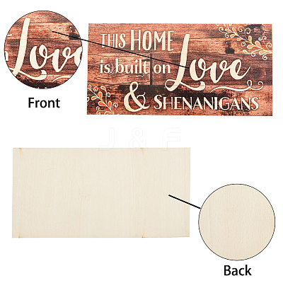 1Pc Natural Wood Hanging Wall Decorations for Front Door Home Decoration AJEW-CN0001-02G-1