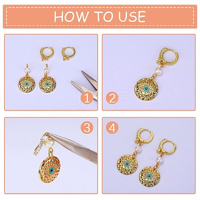 10Pcs Brass Micro Pave Clear Cubic Zirconia Hoop Earring Findings ZIRC-SZ0005-14-1