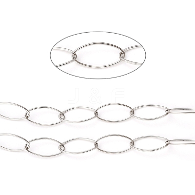 Tarnish Resistant 304 Stainless Steel Paperclip Chains STAS-A048-04P-1