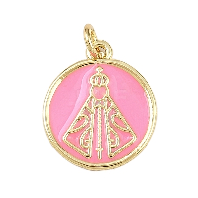 Brass Enamel Pendants KK-L251-02G-G05-1