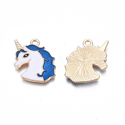 Alloy Enamel Pendants ENAM-S130-20B-1