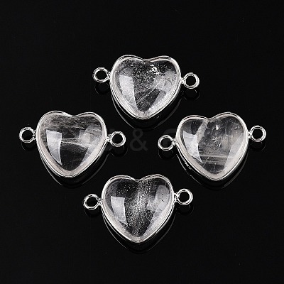 Natural & Synthetic Mixed Stone Love Heart Pendants G-T138-205M-P-1