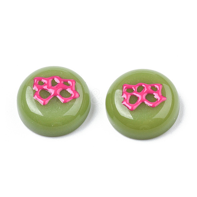 Opaque Resin Enamel Cabochons CRES-N031-021-1