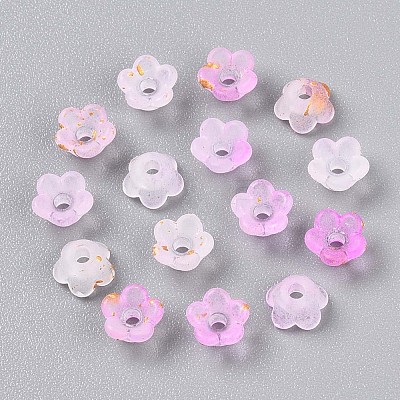 Frosted Transparent Acrylic Beads OACR-N137-72D-1