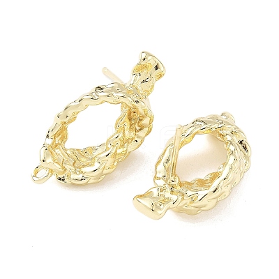 Brass Stud Earring Findings KK-Z106-03G-02-1