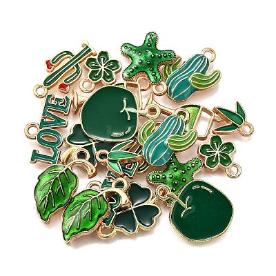 20Pcs 10 Styles Alloy Enamel Charms ENAM-FP0002-41-1