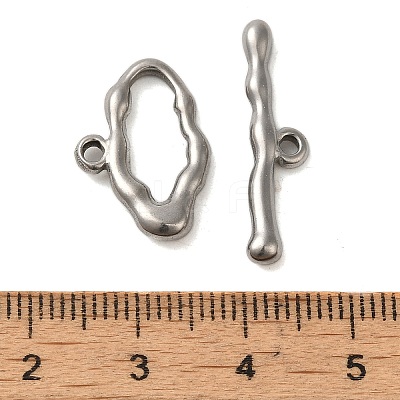 Non-Tarnish 304 Stainless Steel Toggle Clasps STAS-Q324-01P-1