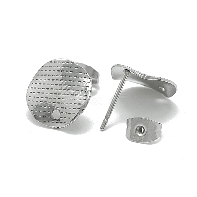 Non-Tarnish 304 Stainless Steel Stud Earring Findings STAS-Q225-06A-1