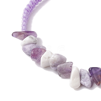 Adjustable Natural Gemstone Braided Bracelets for Women BJEW-JB10997-02-1
