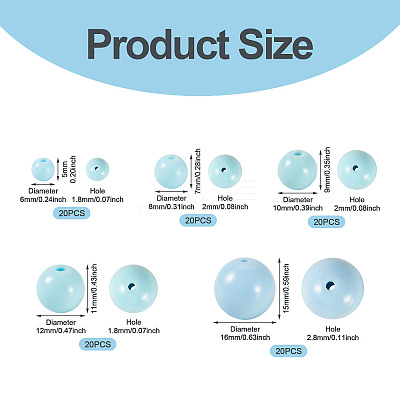 100Pcs 5 Styles Opaque Acrylic Beads MACR-TADJ0001-12E-1