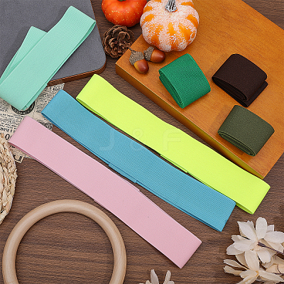12Pcs 12 Colors Rubber String Hat Band FIND-CA0008-47-1