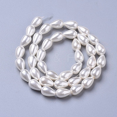 Polished Shell Pearl Beads Strands X-BSHE-L042-A02-1