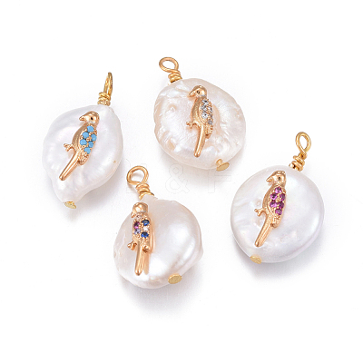 Natural Cultured Freshwater Pearl Pendants PEAR-E013-38-1