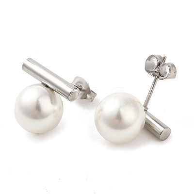 304 Stainless Steel Studs Earrings EJEW-K277-01P-1